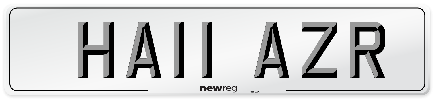 HA11 AZR Number Plate from New Reg